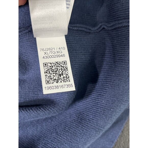 Tommy Hilfiger Midi Skirt Womens XL Navy Knit Pull On Casual Nautical Preppy - Picture 6 of 10